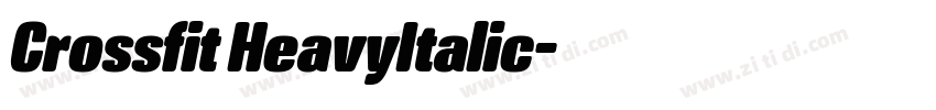Crossfit HeavyItalic字体转换